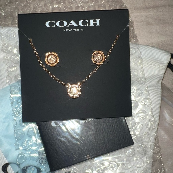 Coach Necklace and Earring set - Picture 2 of 12